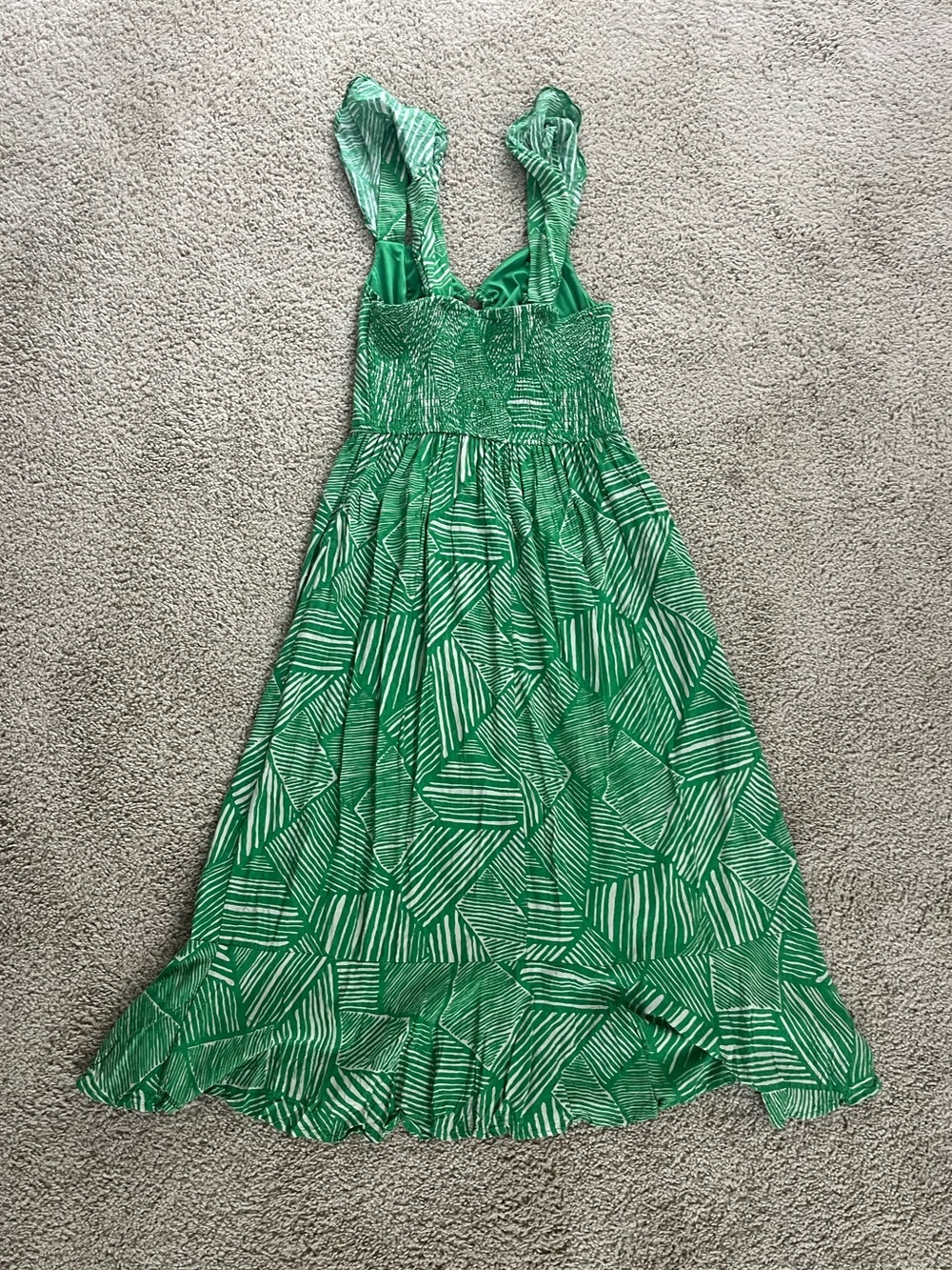 Green Patterned Sundress - Picture 2 of 5